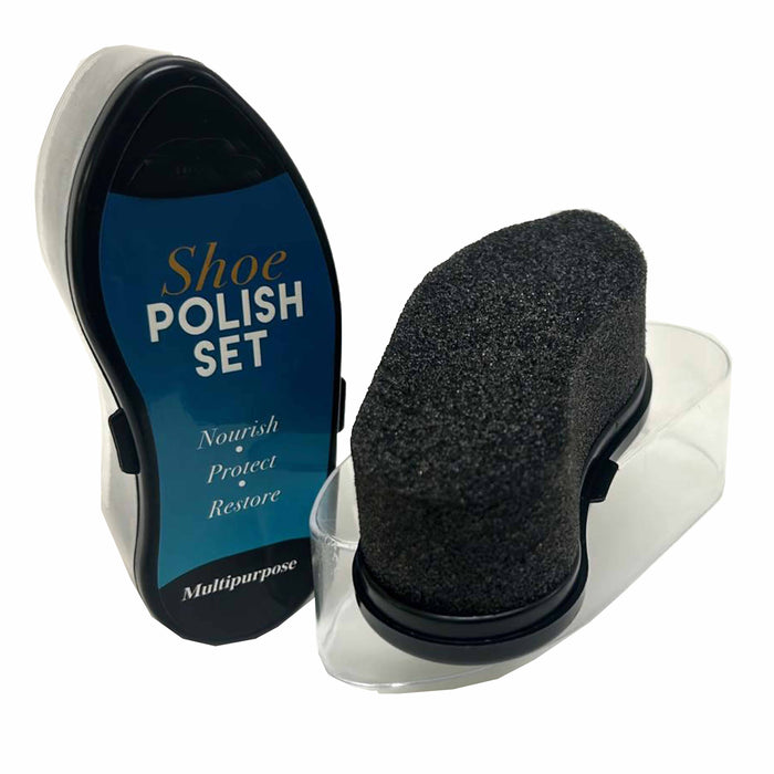 2 Pk Instant Shoe Shine Sponge Cleaning Protector Leather Care