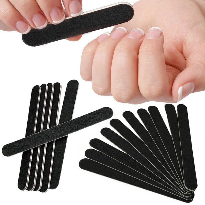 60 Pro Nail Files Emery Boards Buffering Shaping Salon Manicure Tools Small 4.5"