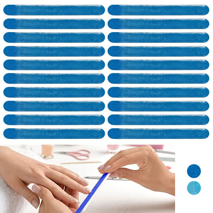 20 Professional Nail File Emery Boards Dual Sided Salon Manicure Pedicure Tools