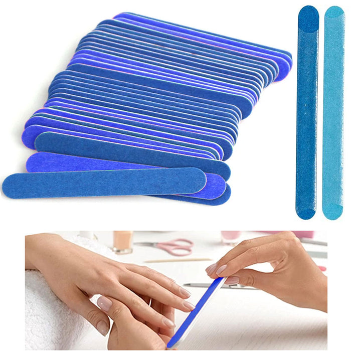 100 Pc Bulk Nail File Emery Boards Professional Salon Double Sided Manicure Tool