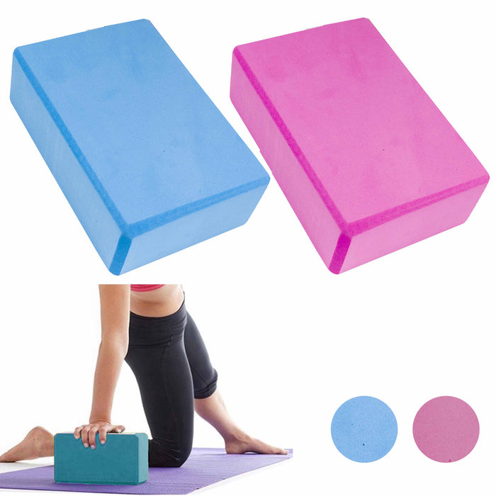 2 Eva Yoga Block Pilate Balance Exercise Brick Prop Accessories Stretch Support