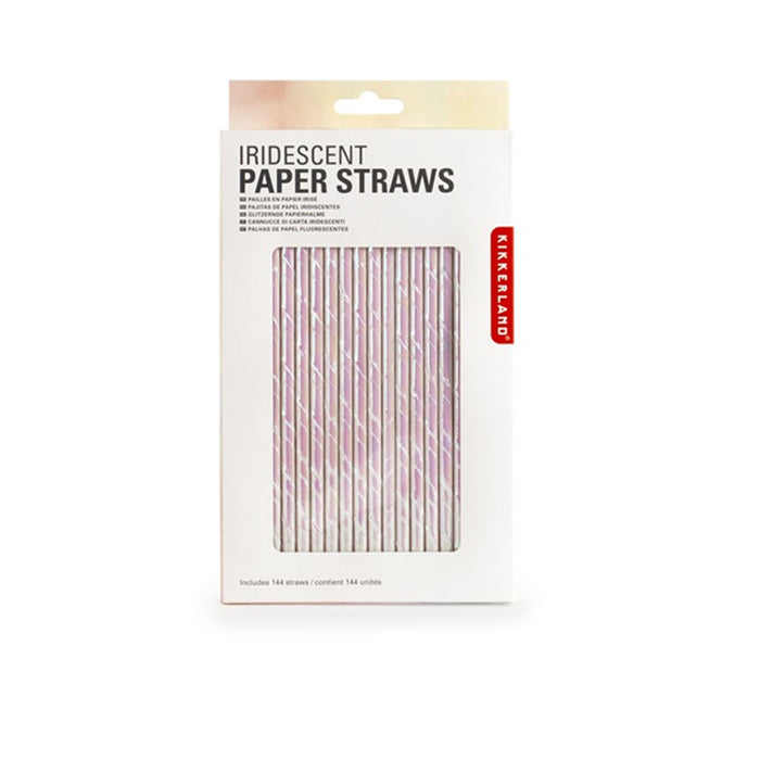 288 Pc Kikkerland Paper Straws Biodegradable Food Safe Iridescent Holographic