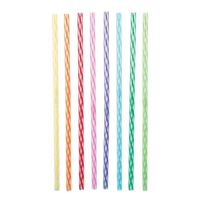 96 Pc Kikkerland Reusable Plastic Straws Milkshake Rainbow 11 Birthday Party