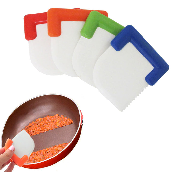 2 Scratch Free Reusable Nylon Pot Pan Scraper Clean Food Fry Plate Bowl Ceramic