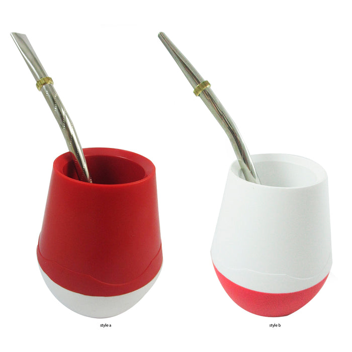 INTERMEDIATE FASTING SIMPLE RIVER PLATE MONUMENTAL MATE GOURD CUP COMPLETE TEA STRAW SET 2739