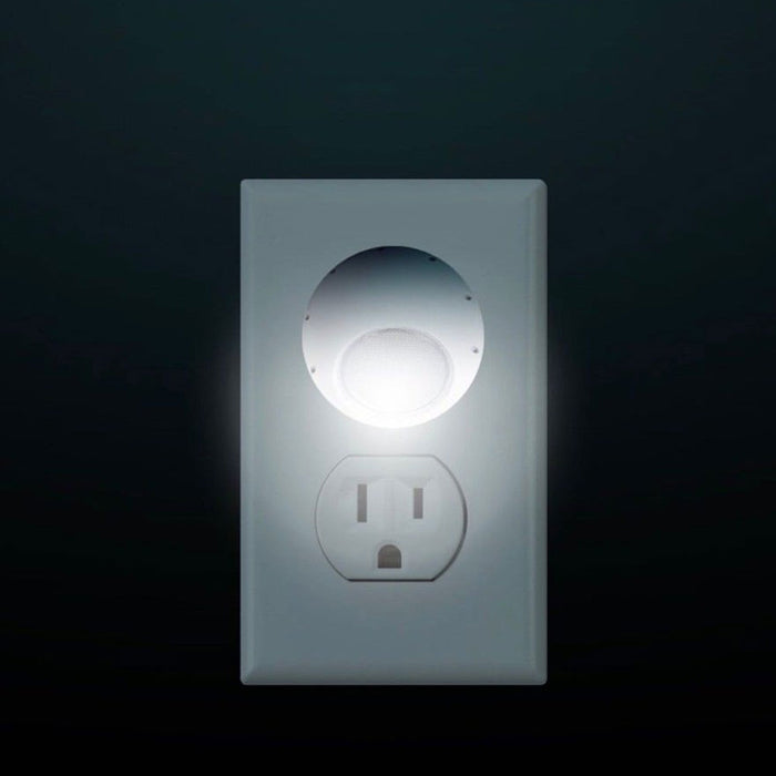 2 PCS Led Night Light Plug In Wall Lamp Automatic Sensor Lite Round Swivel Home