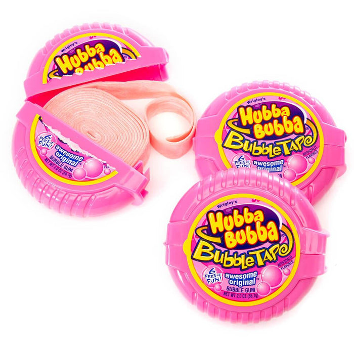 3 Pack Hubba Bubba Bubble Gum Tape Original Flavor Awesome Gum Fun 6ft Long Each