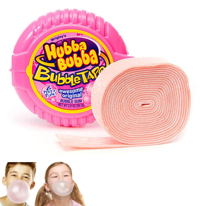 3 Pack Hubba Bubba Bubble Gum Tape Original Flavor Awesome Gum Fun 6ft Long Each