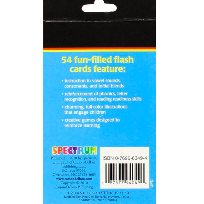 NEW 54 Phonics Flash Cards Preschool Pre-K Toddler Kindergarten Ages 4+