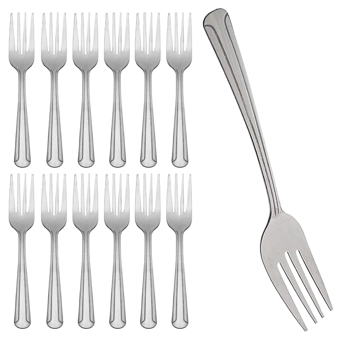 12 Pk Dominion Forks Salad Dinner Stainless Steel Dining Table Serving Utensils