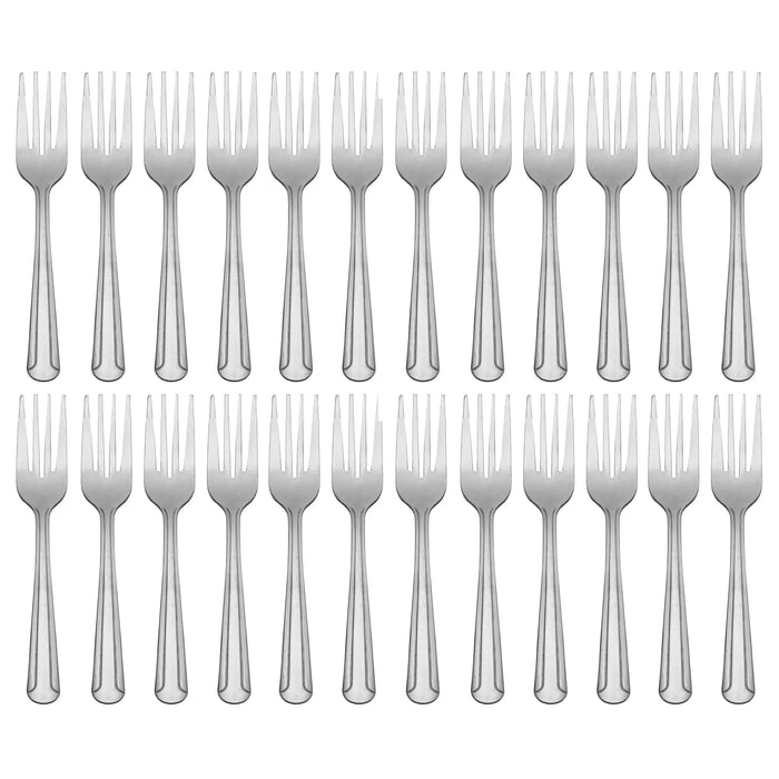 24 Pk Dinner Forks Dominion Design Salad Stainless Steel Utensils Silverware Set