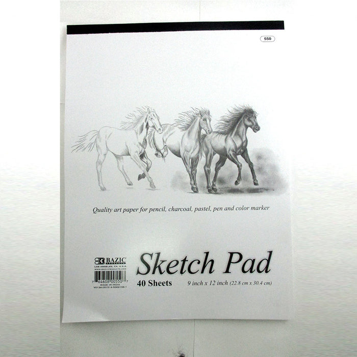 5 Set 9 x 12 inches 40 Sheets Premium Quality Sketch Book Paper Pad Art Drawing