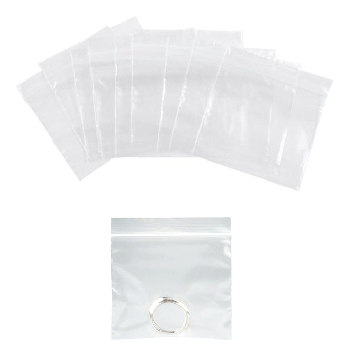 200 Pc Reclosable Clear Bags 3 x 3 Poly Bag 2 Mil Storage Self Locking