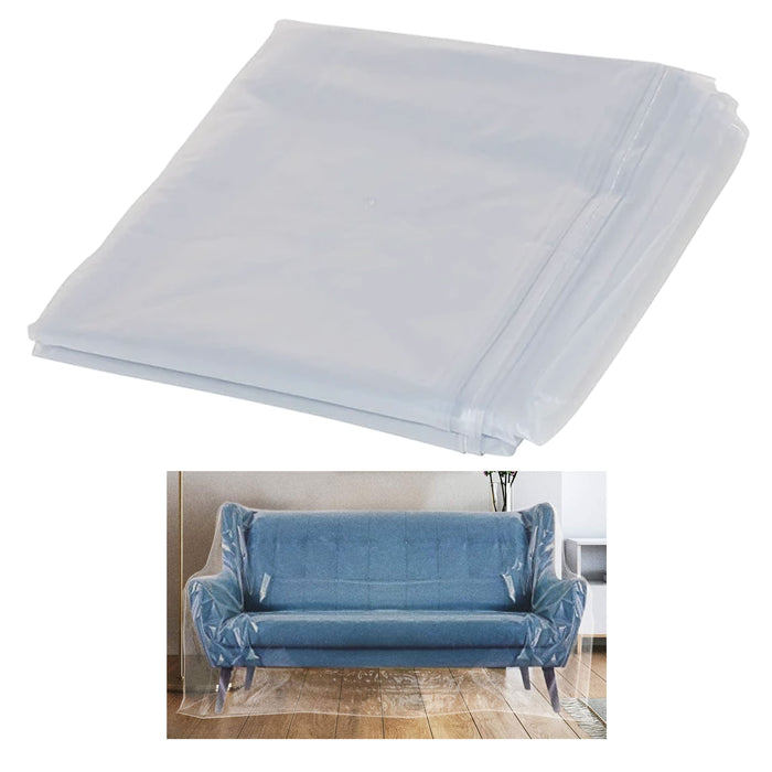 2 Pc Heavy Duty Clear Vinyl Covering Plastic Cover Furniture Lining Film 54"X9FT