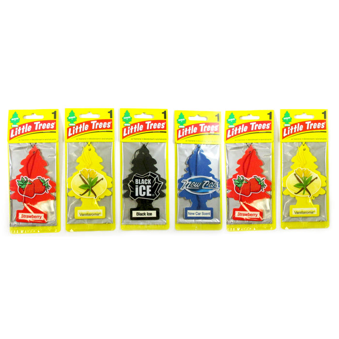 6PK Car Air Fresheners Little Trees Auto Assorted Scents Hanging Home Office New