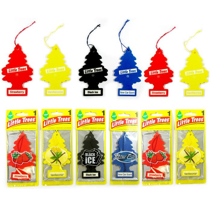 6Pc Little Trees Air Freshener Home Car Scent Assorted Pack Hanging Office Smell