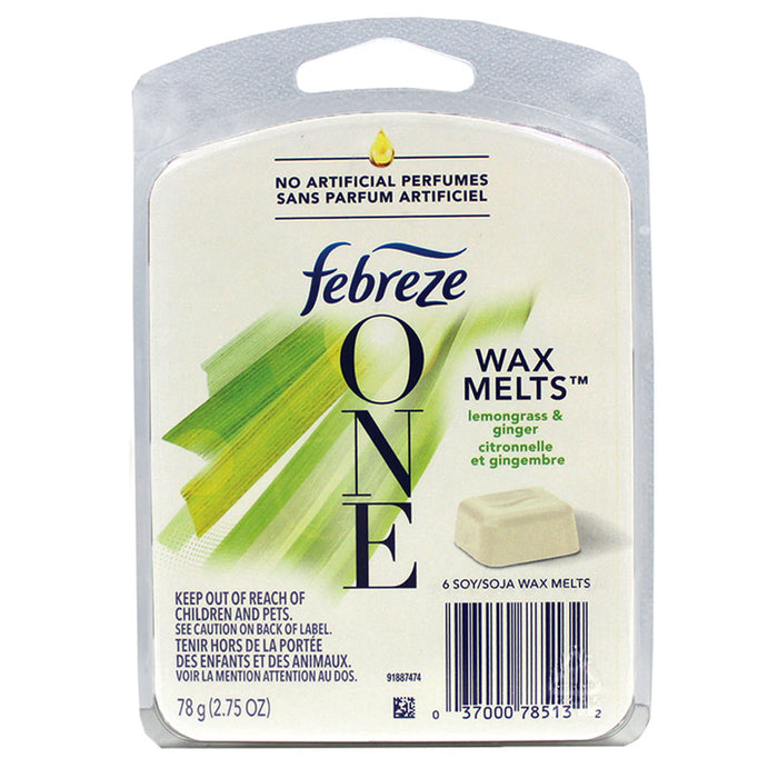 2 Pk Febreze Wax Melts Lemongrass Ginger Scent Cube Tarts Candle Warmers 2.75oz