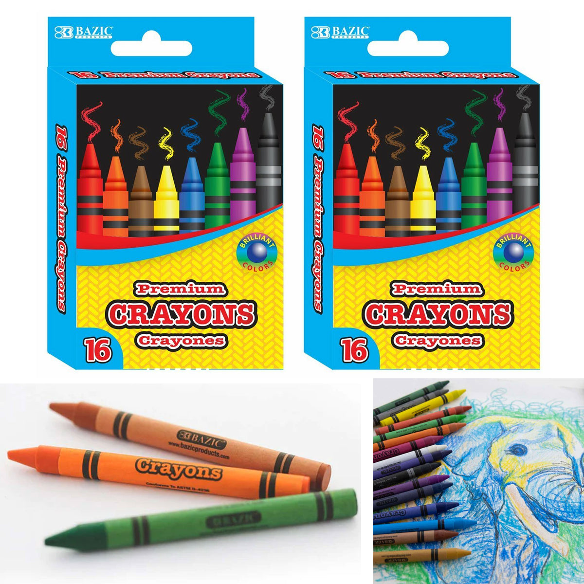 144 High Quality Crayons Premium Colors Coloring Non Toxic School Kids Art Craft