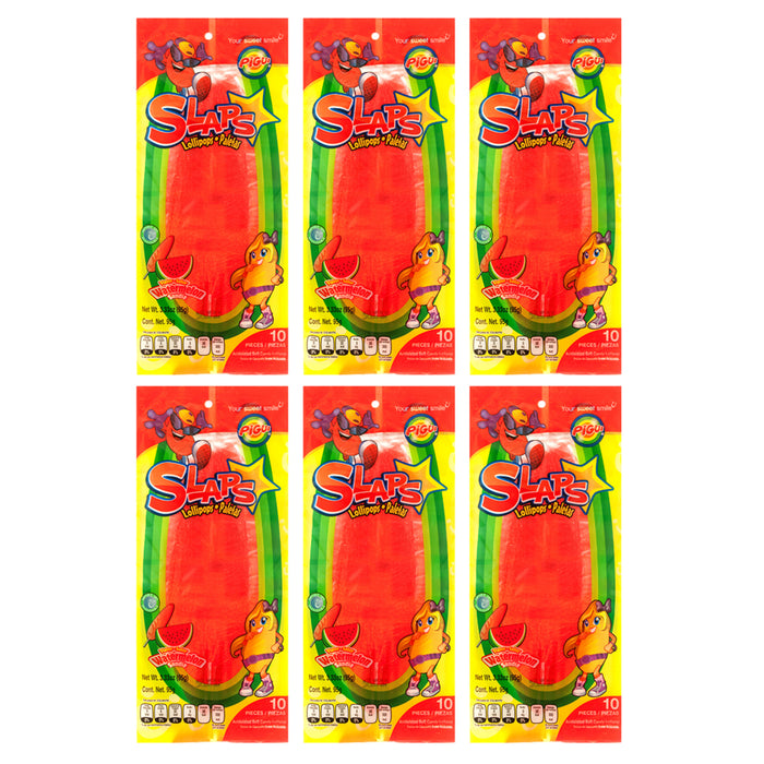 60 Pc Mexican Lollipops Watermelon Sandia Fruit Flavor Slaps Paletas Candy Pops