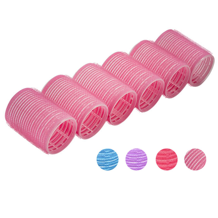 48 Pc Cling Hair Rollers Self Stick Grip Heatless Curlers 1.2" Curls Salon Waves