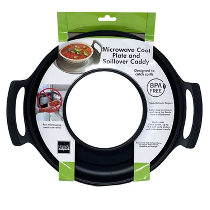 Set of 2 Microwave Plate Covers and Plate Caddy Set with Adjustable Steam  Vents BPA Free Kitchen Accessory 