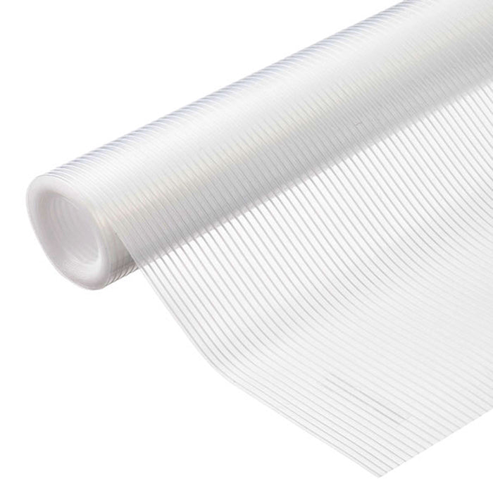 2 Roll Non Adhesive Drawer Liner No Slip Grip Ribbed 12"X30" Shelf Mat Pad Clear