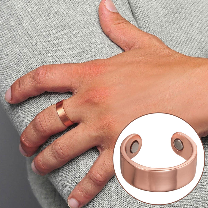 1 Pure Copper Magnetic Healing Ring Arthritis Pain Relief  Adjust Size Men Women