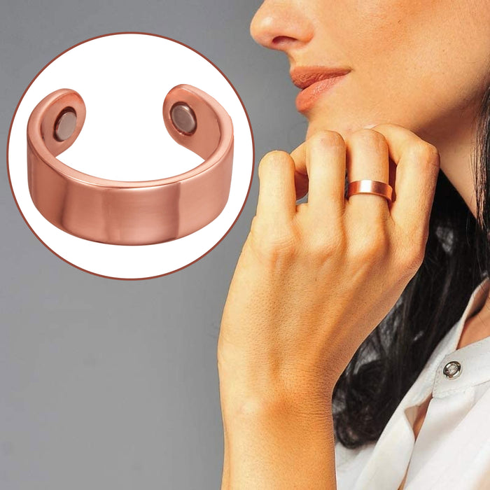 1 Pure Copper Magnetic Healing Ring Arthritis Pain Relief  Adjust Size Men Women