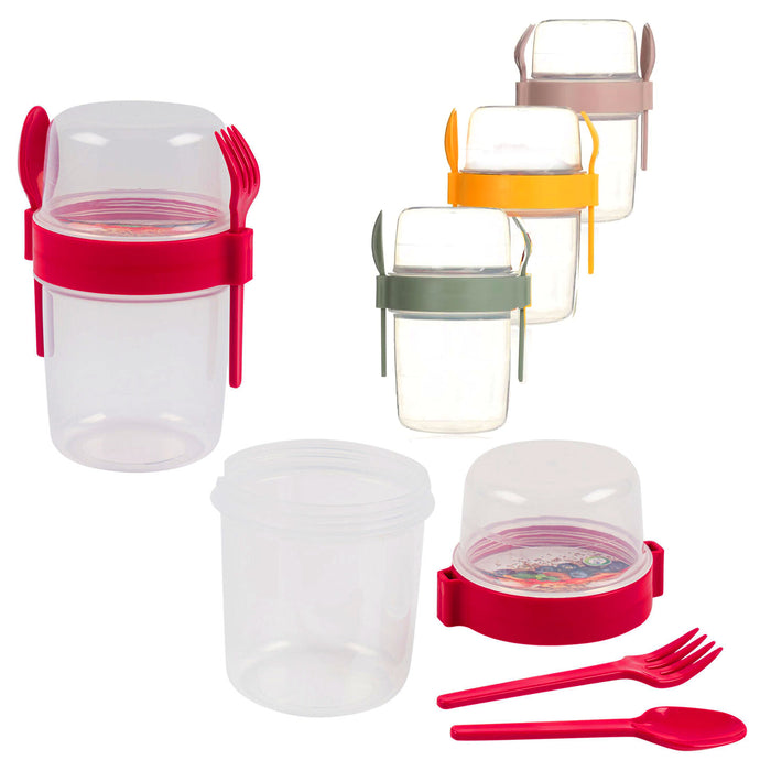 Oatmeal container portable cereal cup