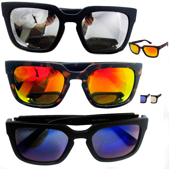 Sunglasses Shiny Lens Retro Shades Men Women Unique Style Fashion New