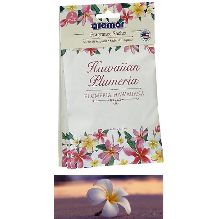 6 Pc Plumeria Flower Scented Sachet Drawer Bags Large Fresh Scent Air Freshener