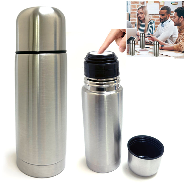 2 Stainless Steel Vacuum Flask Bottle Thermo Hot Cold Tea Coffee Insulated 12oz