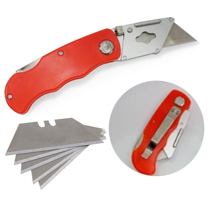 1 Folding Lock Back Utility Knife Replacement Blade Cutter Tool Survival Camping