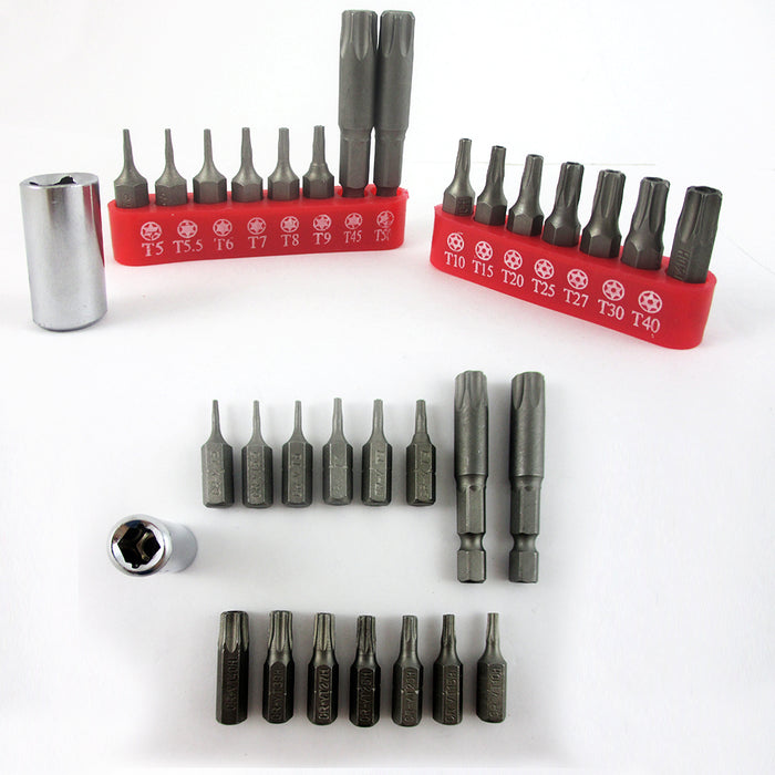 16 Pc Security Tamper Proof 6 Point Star Bit Torx Set Socket Tamperproof Tool