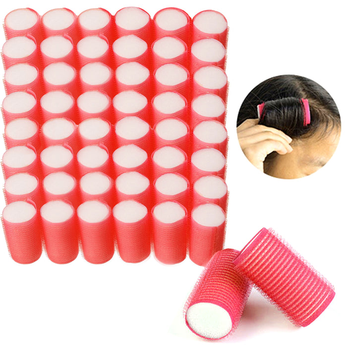 48 Self Grip Soft Foam Cushion Cling Hair Rollers Medium Curls Curlers Salon 1"D