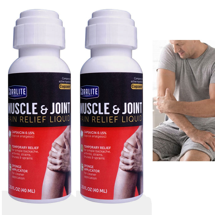 2 Pk Topical Muscle Joint Pain Relief Liquid Capsaicin Analgesic High Potency