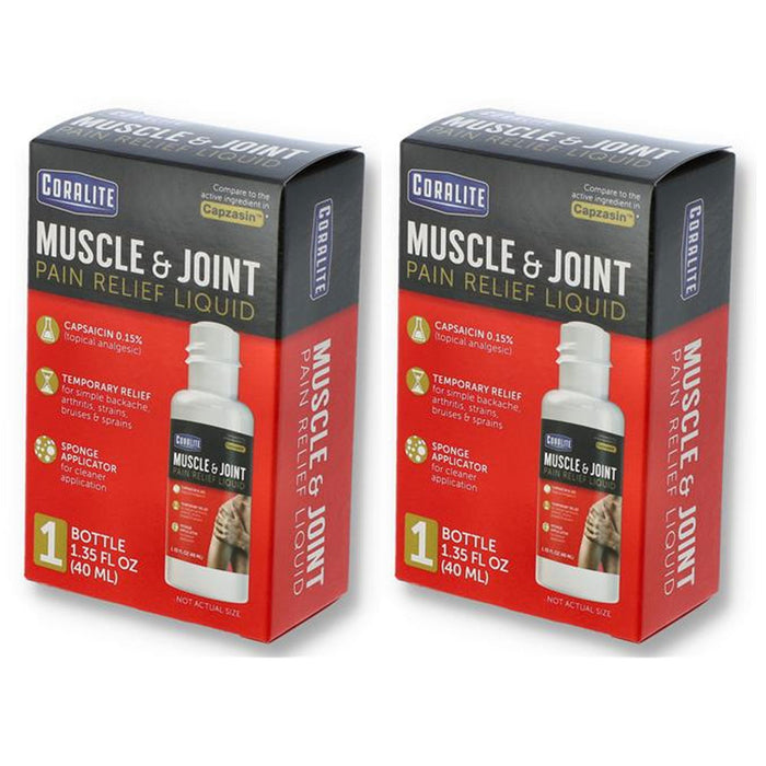 2 Pk Topical Muscle Joint Pain Relief Liquid Capsaicin Analgesic High Potency