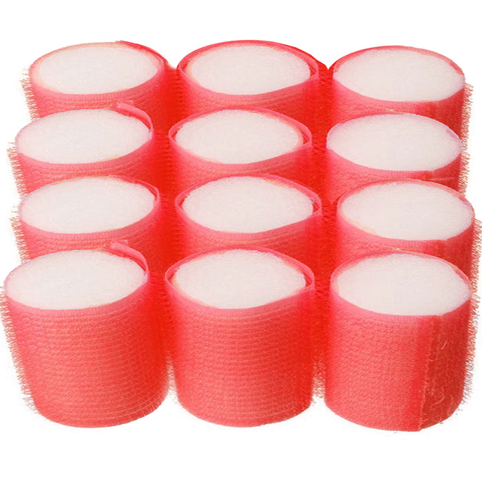 24 Large Hair Rollers Soft Foam Cling Self Grip Curls Cushion Curlers Waves 2" D