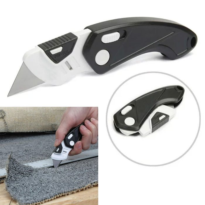 2 Pc Pocket Knives Folding Utility Knife Replaceable Blade Cutter Survival Tool