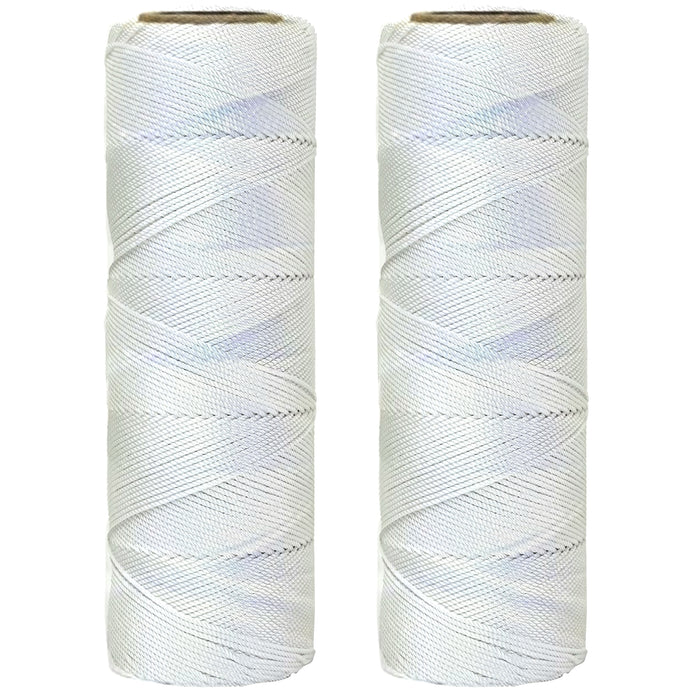 6 Pc White Poly Drop Line Catfish Twine Dropline Rope 375' X #12 65LB Heavy Duty