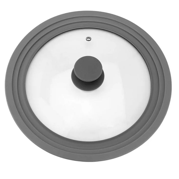 1 Universal Lid Round 8.5"-10" Cover Frying Pan Pots Skillet Glass Silicone Knob