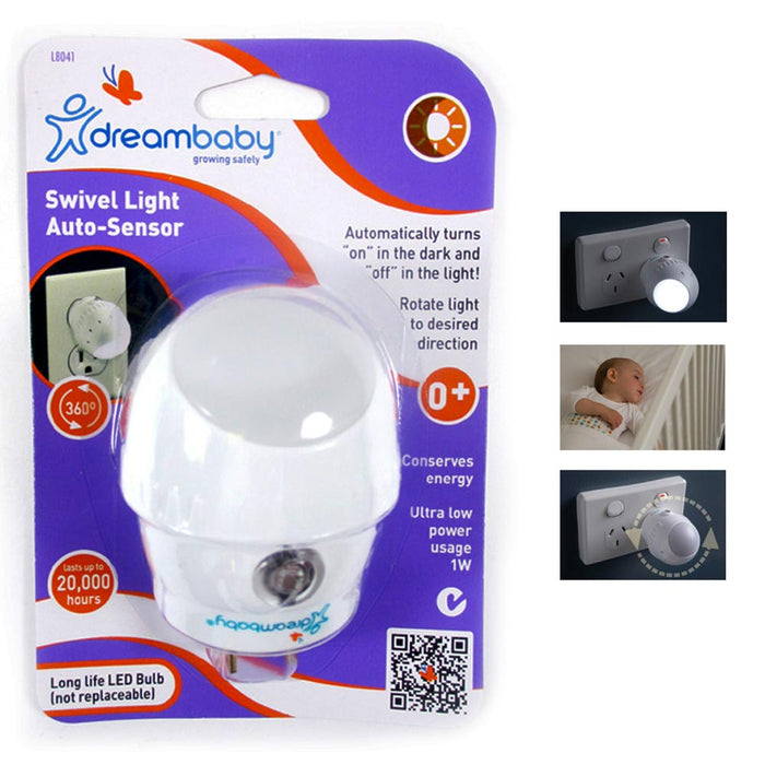 Dreambaby Swivel Auto Sensor Night Light 360 Energy Efficient Long Life Led