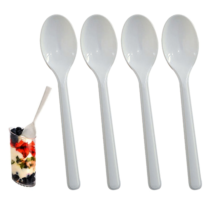 180 Ct Disposable Plastic Spoons Heavy Duty Cutlery Utensils Food Catering Party