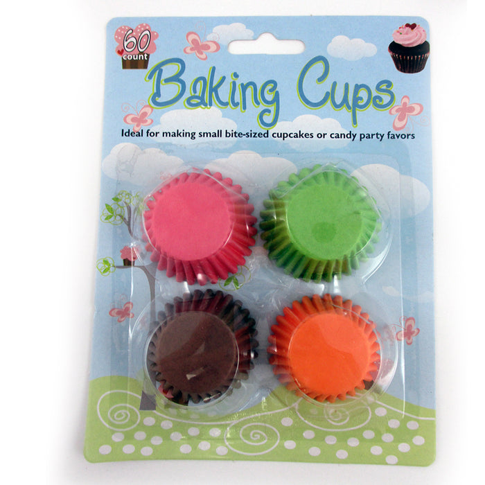 120 Mini Cupcake Liners Paper Baking Cups Cake Candy Cookie Muffin Bite Size New