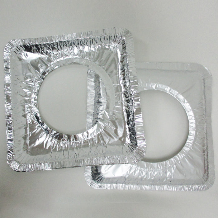 84 Aluminum Foil Square Gas Burner Bib Liners Covers Disposable Wholesale 8X8