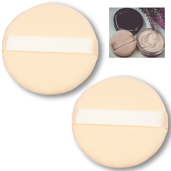 6 Pack Cosmetic Powder Puff Velour Makeup Blender Foundation Sponge Applicator