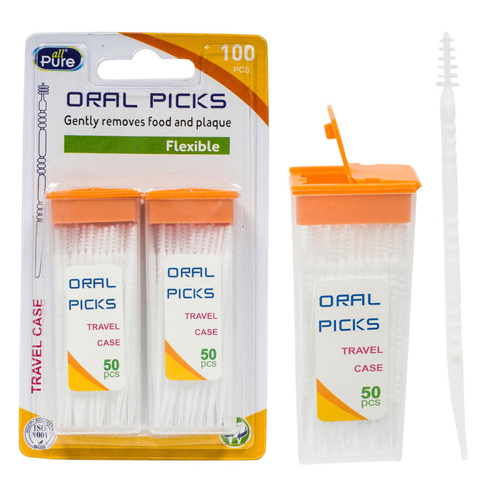 500 Ct Toothpicks Braces Brush Picks Interdental Bristles Floss Oral Care Teeth