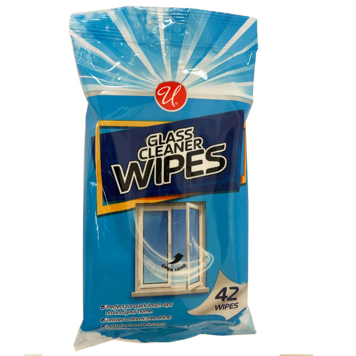 84 Glass Pre Moistened Wipes Clean Window Mirror Surface Streak Free 5.9"X7.9"