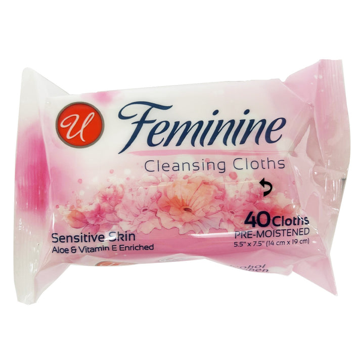 240 Sensitive Daily Gentle Feminine Wipes Cloths Soft Cleansing Removes Odor 6pk