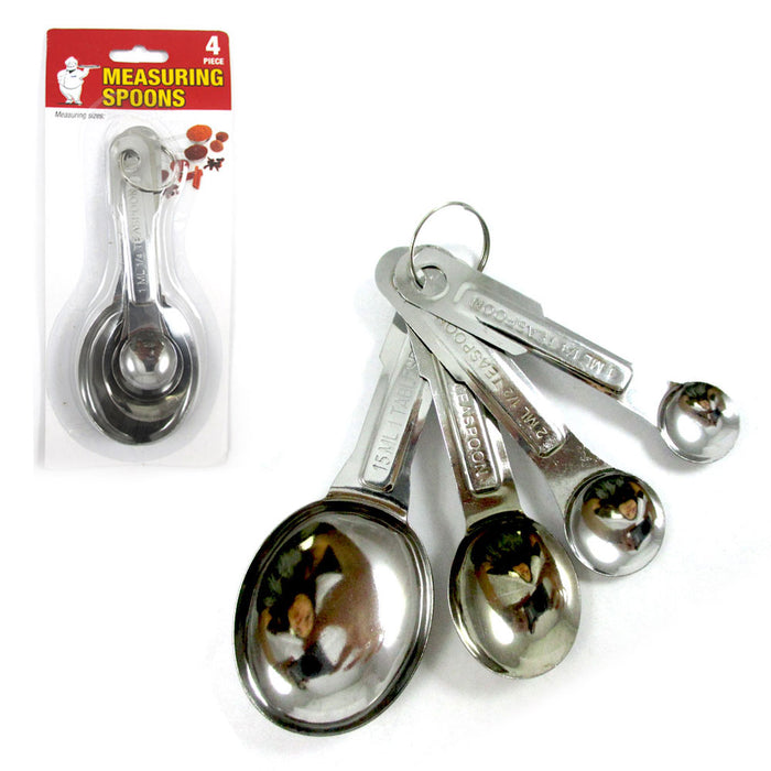 Stainless Steel Measuring Spoons Set of 4 Piece Including 1/10 tsp, 1/2  tsp, 1 tsp, 1 tbsp for Measuring Dry and Liquid Ingredients